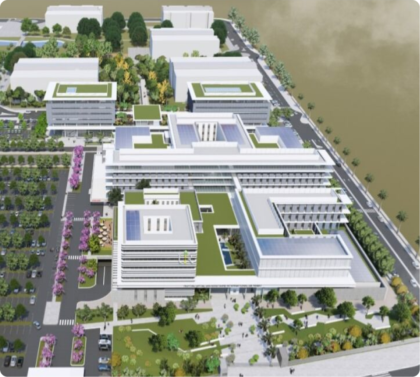 plan de l'hôpital  universitaire  de Rabat